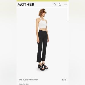 Mother Hustler Ankle Fray- Size 25 (Black)